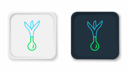 Line Onion icon isolated on white background. Colorful outline concept. Vector