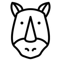 Rhino Icon Illustration