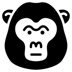 Gorilla Icon Illustration