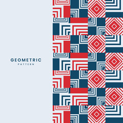 Geometrical minimalist shapes creation of texture design and blue, pink color vector elements style with creative composition of geometric element used for cover design