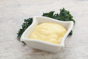Cheese sauce in the bowl