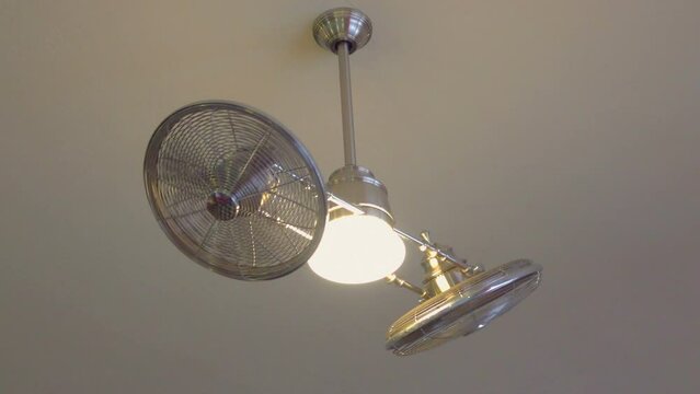 Air ventilator on the ceiling in slow motion 120fps