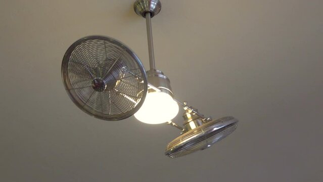 Air ventilator on the ceiling in slow motion 120fps