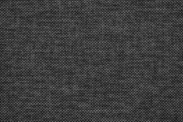 black texture of natural fabric. dark linen sackcloth as background