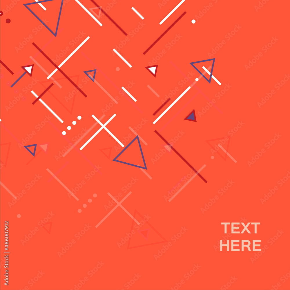 Poster Abstract art modern design. Simple connect geometry shapes with connect dots and lines and triangles. Vector abstract background