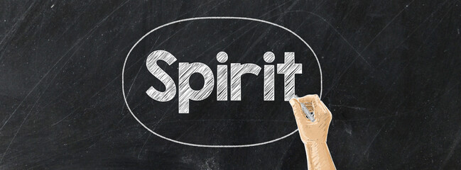 Hand writing with chalk on blackboard business and school or strategy concept design ,white chalk to write something on black board for time line cover or website background, with copy space for text.