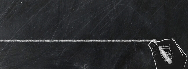 Hand writing with chalk on blackboard business and school or strategy concept design ,white chalk to write something on black board for time line cover or website background, with copy space for text.