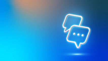 3d icon messenger. Creative message 3d on abstract backgrounds. Effective communication social media icon