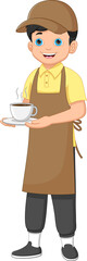 Fototapeta premium boy server serving drinks
