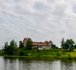 Fototapeta na wymiar View to ancient castle in Svirzh, Ukraine