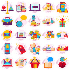 Collection of icons of modern business - vector image. A set of business concept icons. A collection of high-quality compositions for the design of websites and mobile applications.