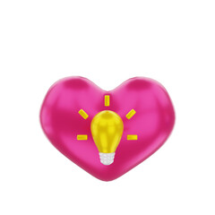 3d rendering educational Love Idea  icon
