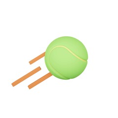 3d tennis ball with speed effect
