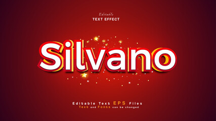 Text effect with text illustration with shiny glitter.