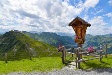 &ouml;sterreichische Alpen im Salzburger-Land bei Saalbach-Hinterglemm