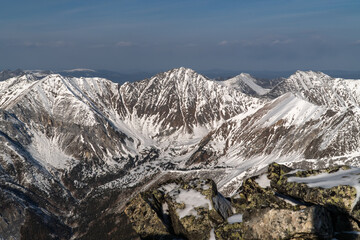 Obraz premium View of the mountain peak Pyramid in the Eastern Sayan