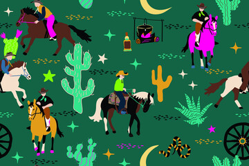 pattern with horses