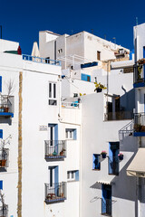 Obraz premium old town of Peñiscola, Castellón is a major tourist attraction on the Spanish Mediterranean coast.
