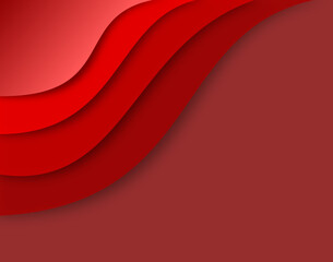 Abstract red, gradient background with shadows