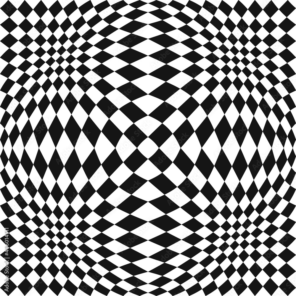 Poster Checker convex pattern. Vector seamless abstract and checkered pattern.