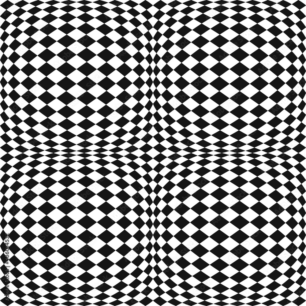 Poster Convex simple rhombuses pattern. Vector seamless checker rhombs.