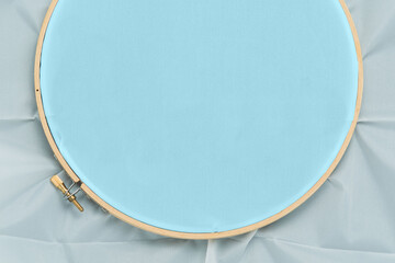 Embroidery hoop with canvas