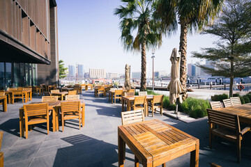 Traditional Arab Style Restaurant. Dubai Deira Old Town. United Arab Emirates. Middle East.