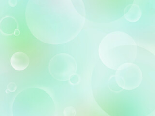 黄緑色の背景に浮かぶしゃぼん玉（ヨコ）