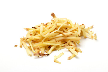 Ginger and Finger root chopped isolated on white background