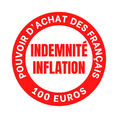Symbole indemnité inflation, pouvoir d'achat des français