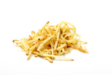 Ginger and Finger root chopped isolated on white background