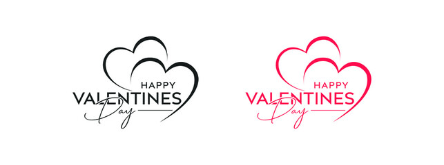 Abstract happy valentines day logo, happy valentines day , love vector logo design, pink color, red color, black color vector logo design, happy valentines day  - obrazy, fototapety, plakaty