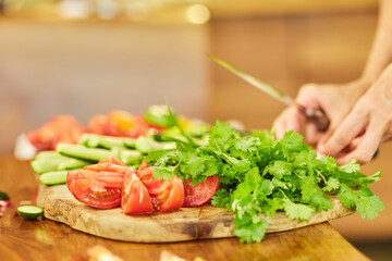 Vegetables for making vegetable salad. A set of recipe ingredients. Homemade organic food.