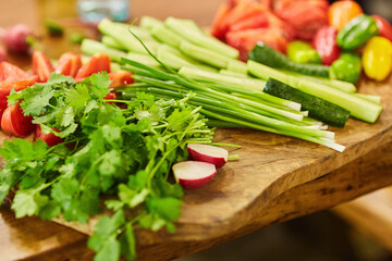 Obraz na płótnie Canvas Vegetables for making vegetable salad. A set of recipe ingredients. Homemade organic food.