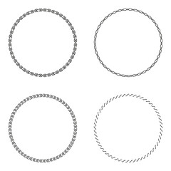 Set of vector round frames