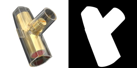 3D rendering illustration of a unipolar screw terminal