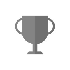 Award winner grey flat vector icon
