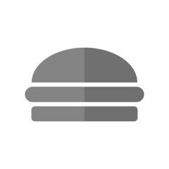 Burger grey flat vector icon