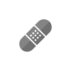 Plaster grey flat vector icon
