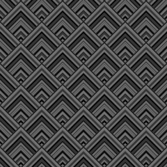 Seamless geometric abstract vector pattern whith dark rhombuses. Geometric modern ornament. Seamless modern background