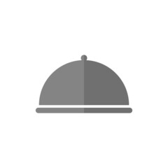 Platter grey flat vector icon