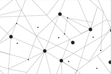 Network abstract connection isolated on white background. Network technology background with dots and lines. Ai background. Modern abstract concept. Ai vector, network technology	
