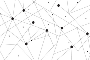 Network abstract connection isolated on white background. Network technology background with dots and lines. Ai background. Modern abstract concept. Ai vector, network technology	