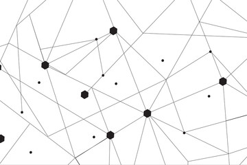 Network abstract connection isolated on white background. Network technology background with dots and lines. Ai background. Modern abstract concept. Ai vector, network technology	