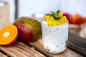 milk shake with mango and orange