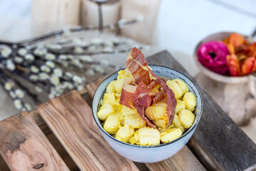 gnocchi with bacon