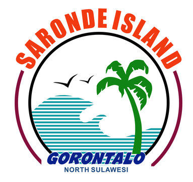 Island logo  image vector illustration for your t shirt