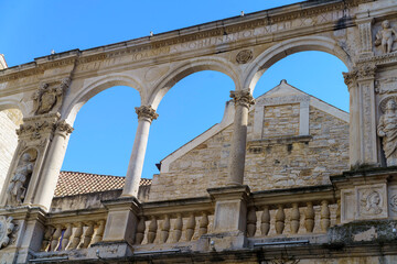 Fototapeta na wymiar Bitonto, historic city in Apulia. Buildings