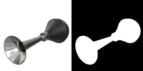 3D rendering illustration of a vehicle horn