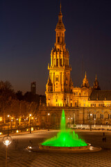 Fototapeta premium Springbrunnen der Plaza de España